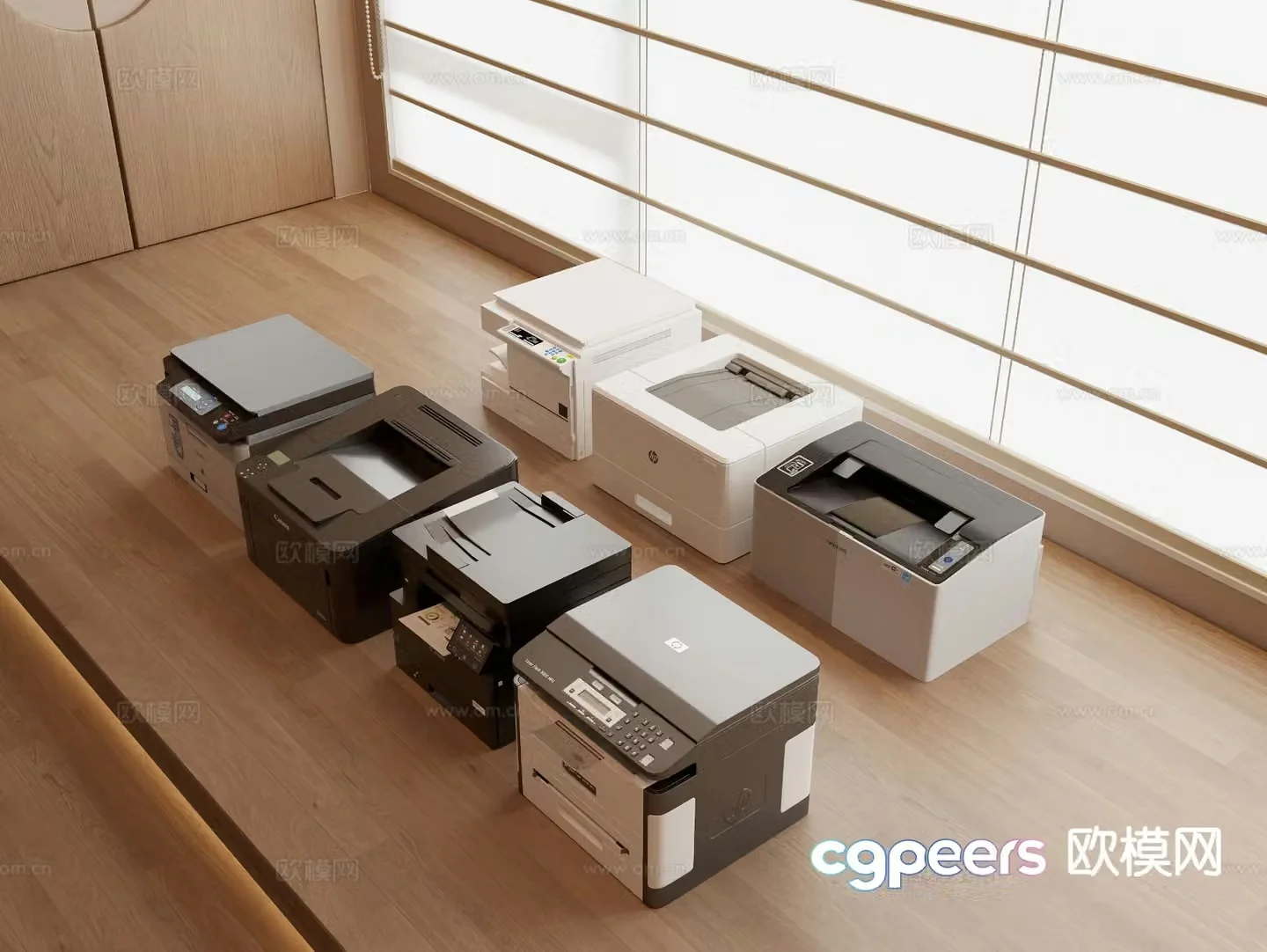 printer copier scanner 3d model