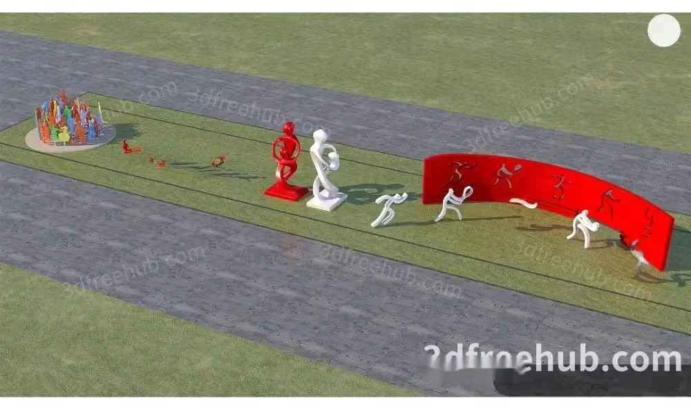 A 3D Rendering Of A Track And Field Event 3D Model – 6615 – VRAY Render