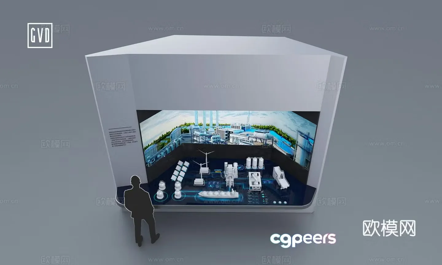 Modern Science and Technology Exhibition Hall Hydrogen Energy Power Generation Device Sand Table Device Hydrogen Energy New Energy Power Generation 3D Model