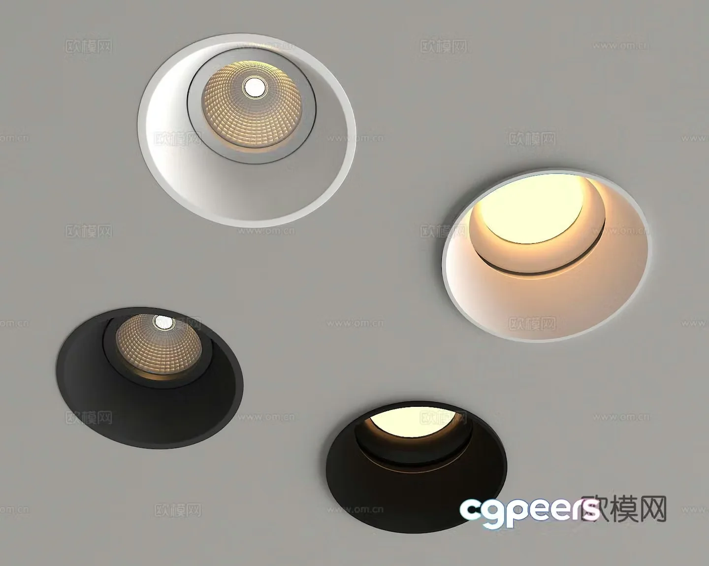 Recessed downlight spotlight 3d model