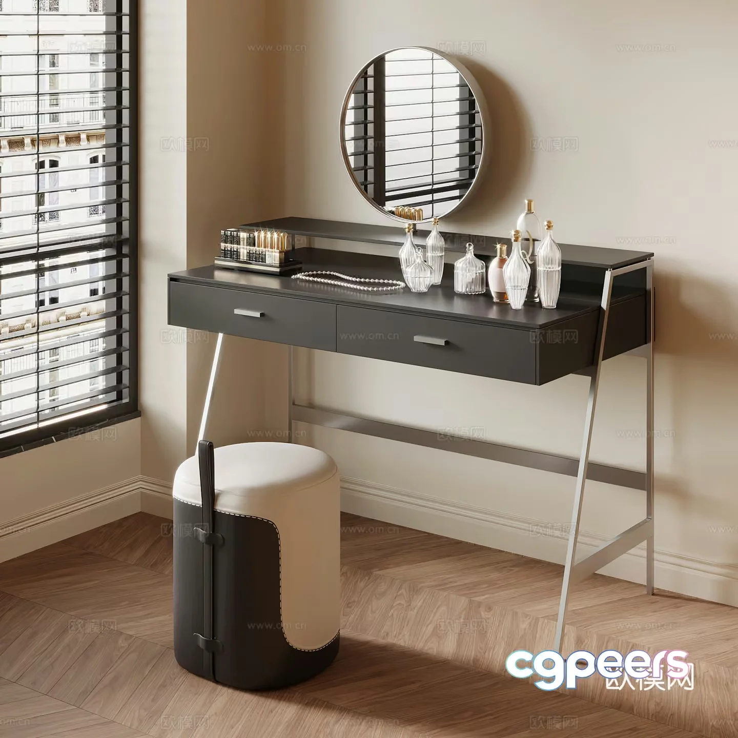 Modern Vanity Set 3D Model – 1585 – VRAY Render