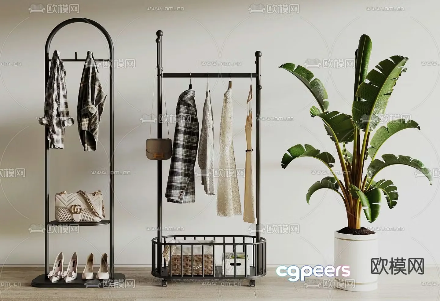 Floor-standing clothes hanger Clothes hanger 3d model