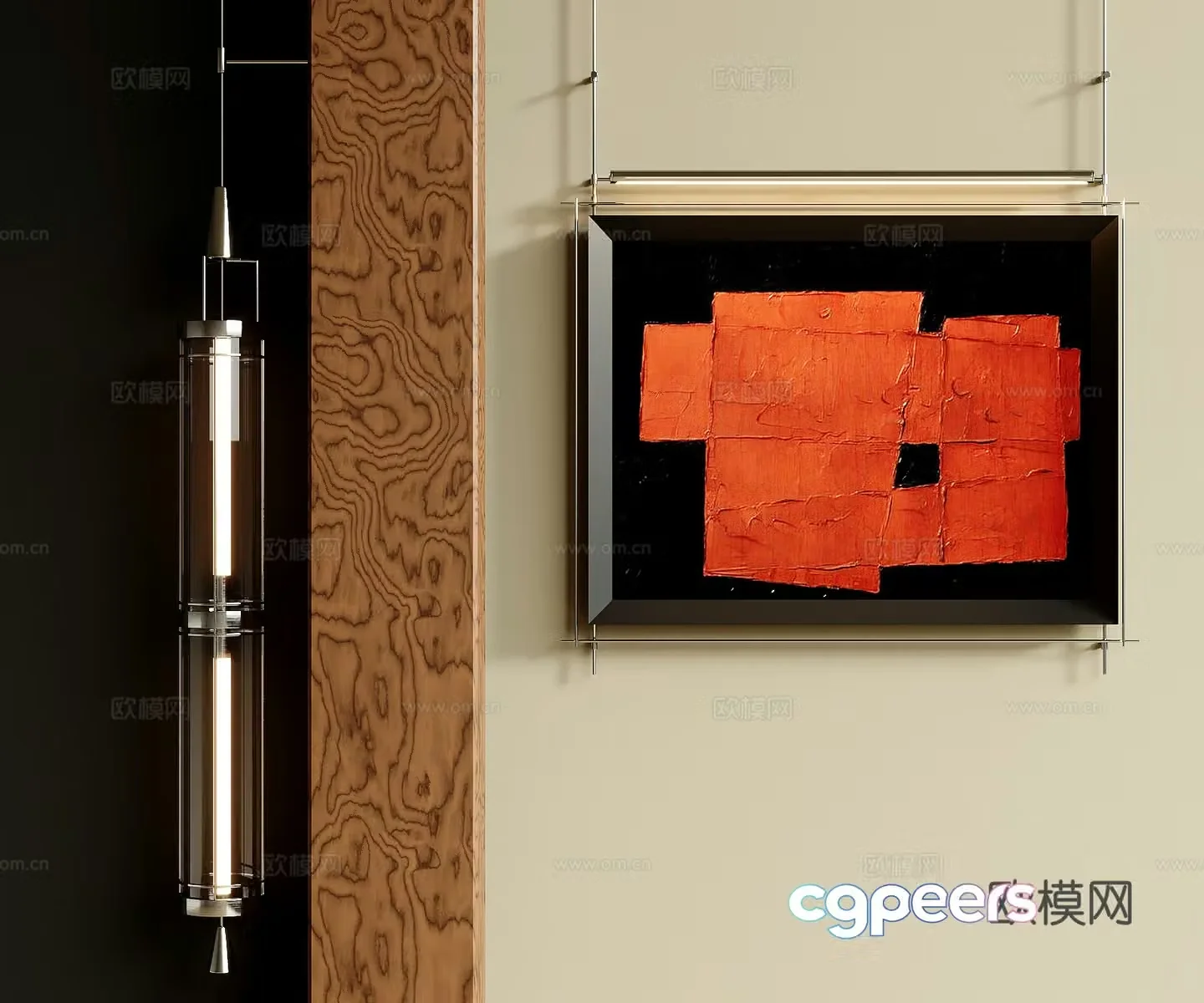 Modern medieval style wall light 3d model