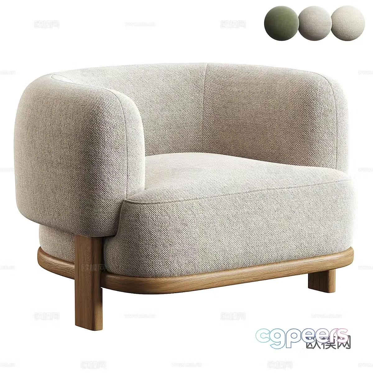 Single sofa 3d model