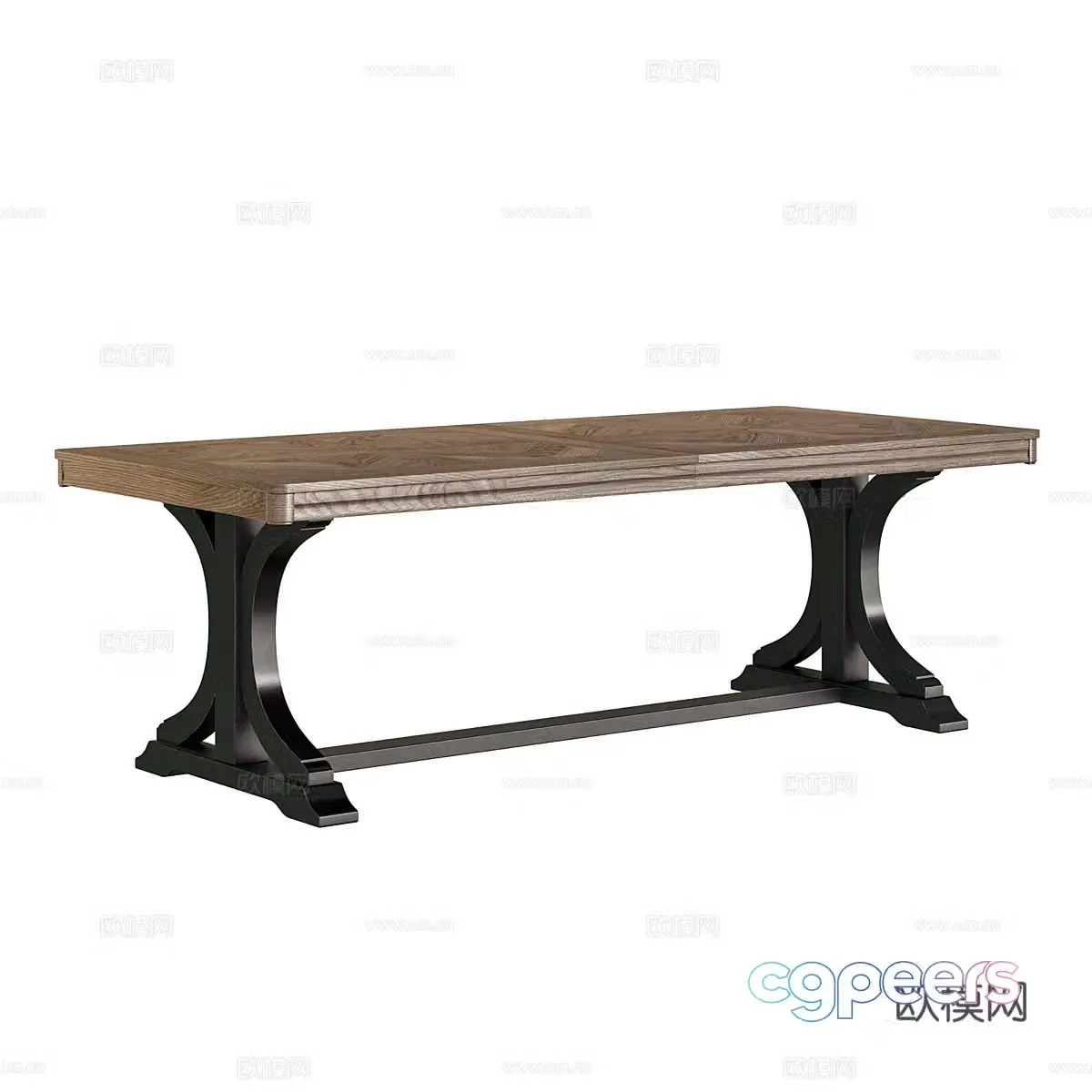 Nordic simple dining table dining table simple dining table living room dining table table 3d model