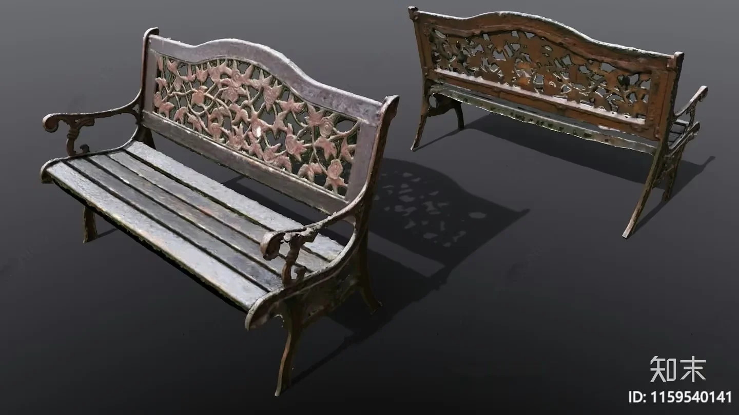 Wooden Bench 3D Model – 519 – VRAY Render