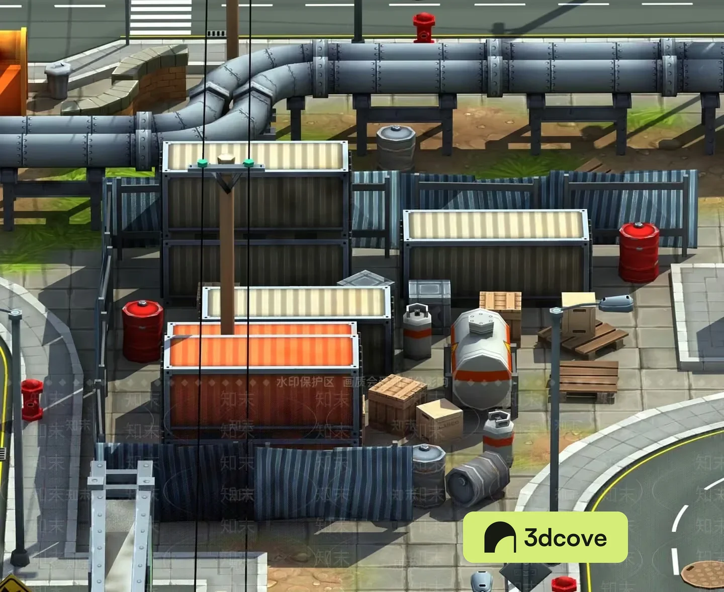 Industrial Warehouse Scene