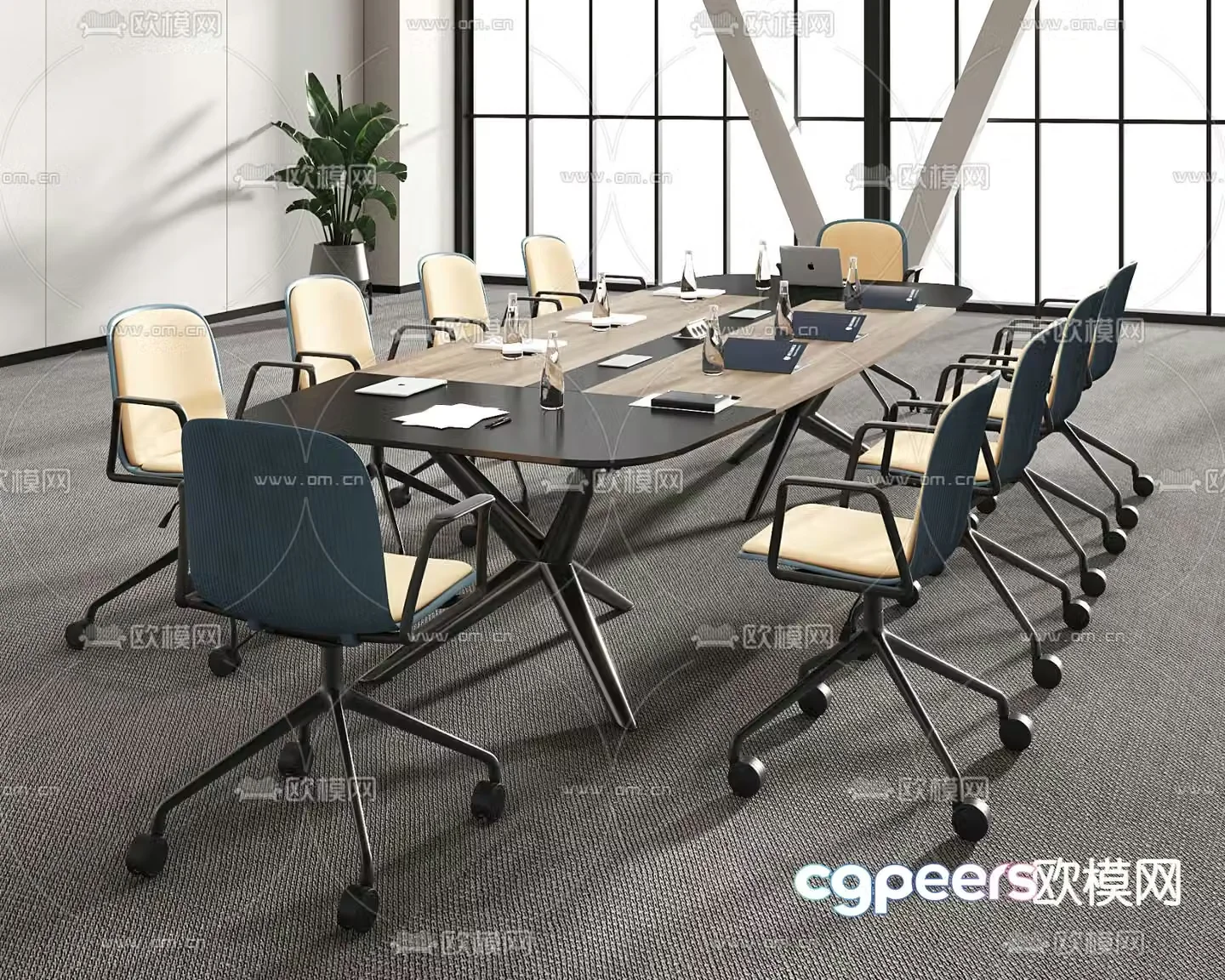 Modern conference table conference table 3d model