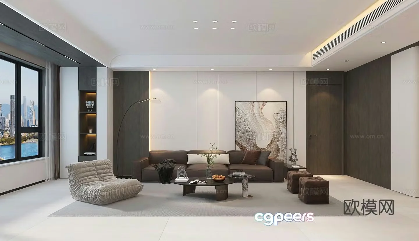 Modern living room 3d model