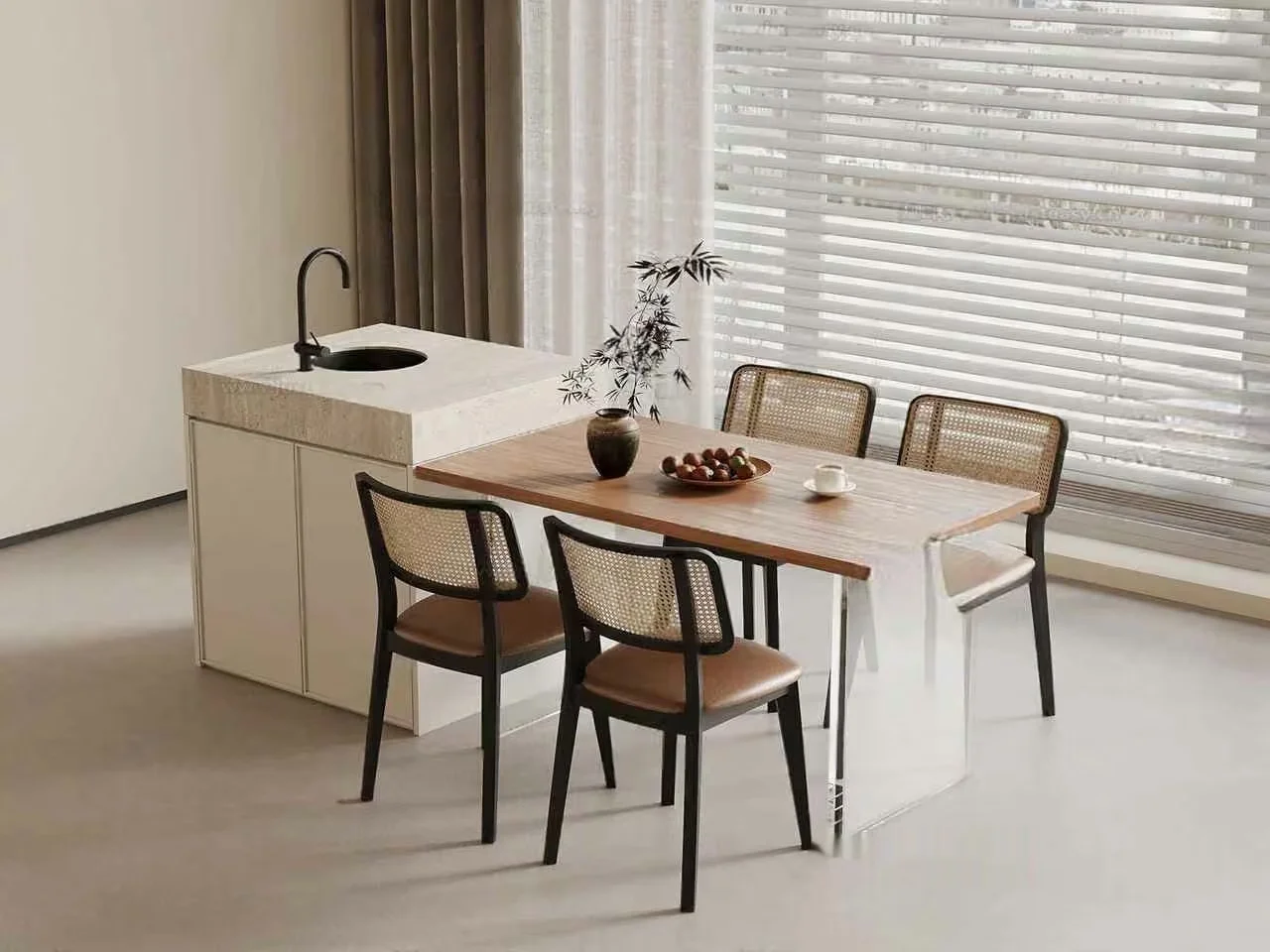 Modern Dining Table 3D Model – 17058 – VRAY Render