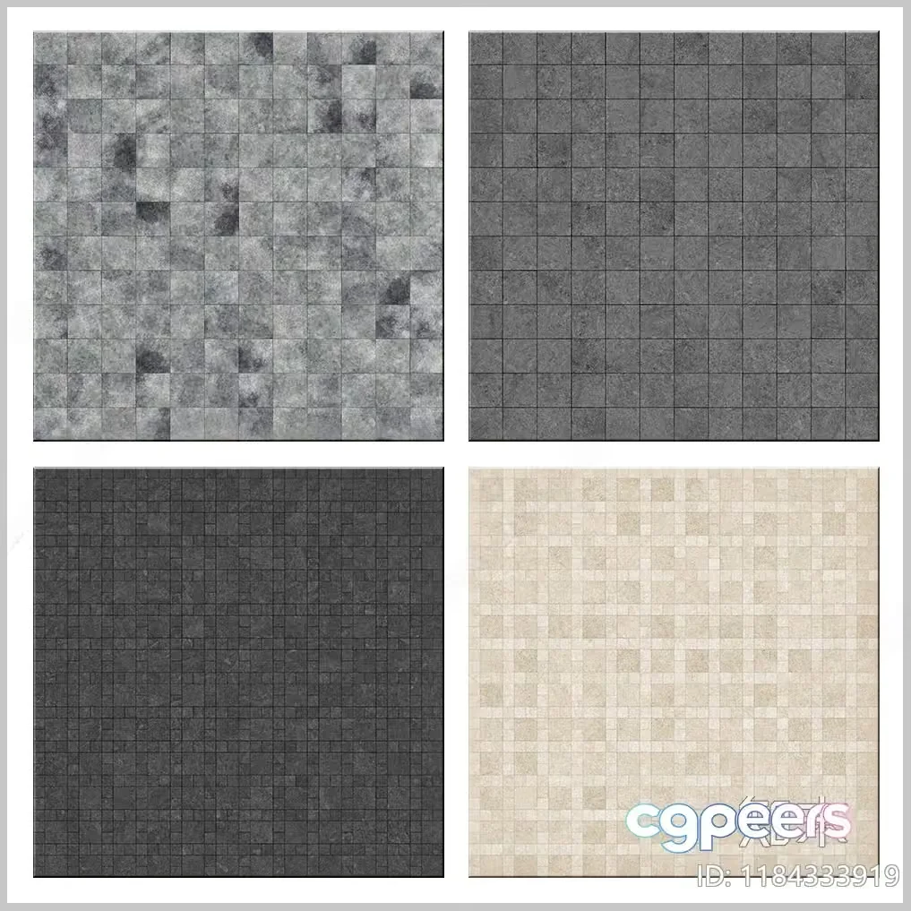 Grey And Beige Tile Designs 3D Model – 21707 – VRAY Render