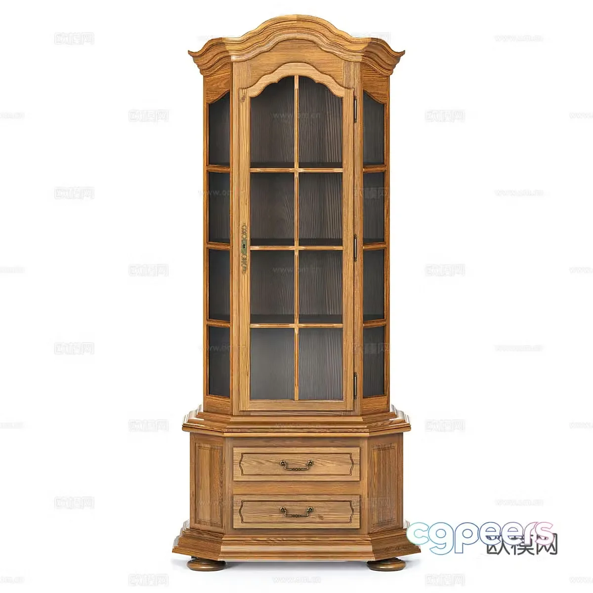 American finished wine cabinet 3D model
