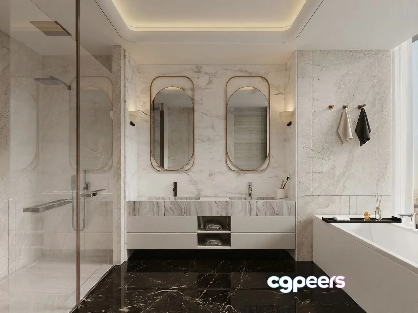 Modern Bathroom Design 3D Model – 10806 – VRAY Render