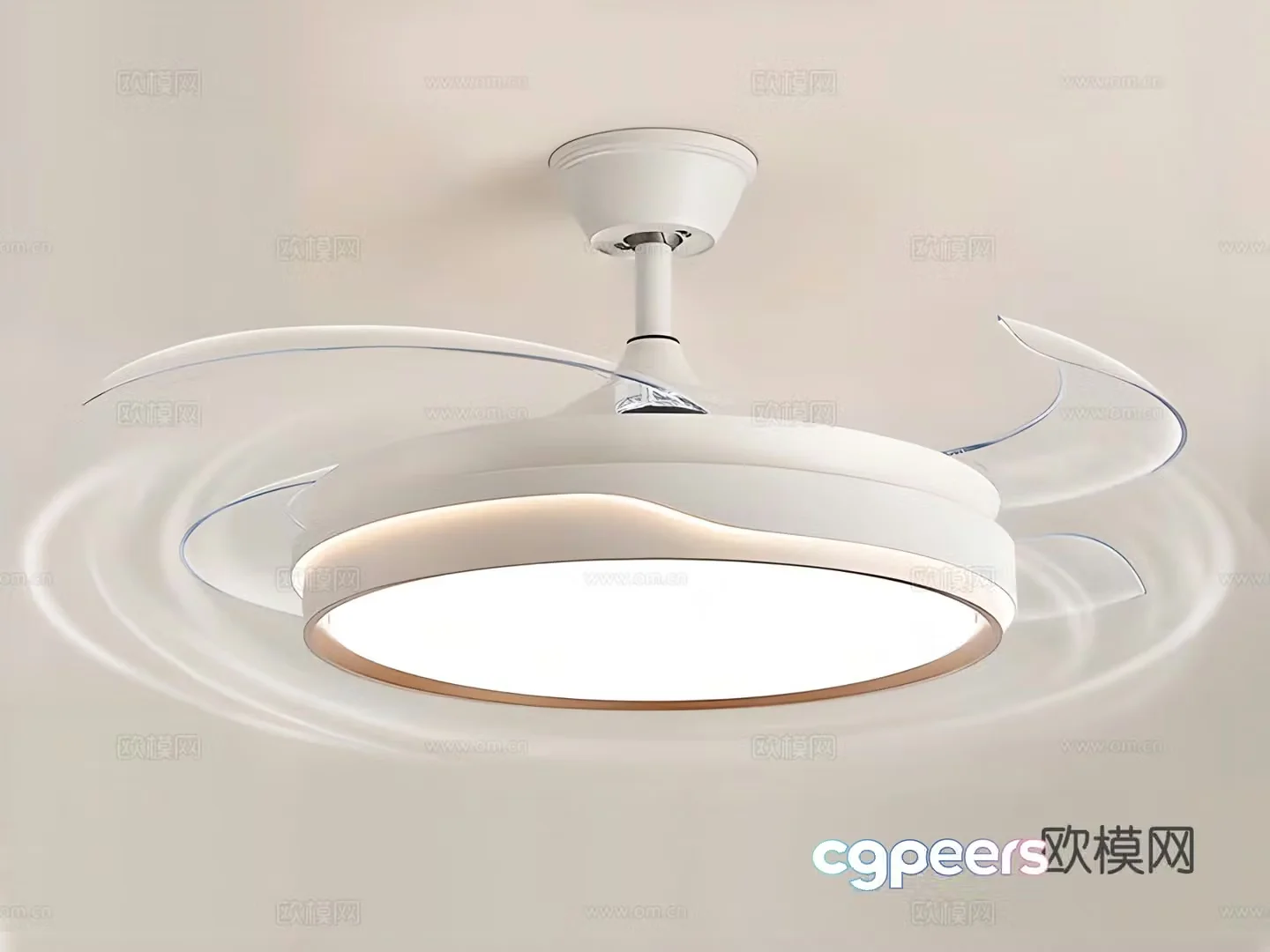 Modern ceiling fan light decorative light 3d model