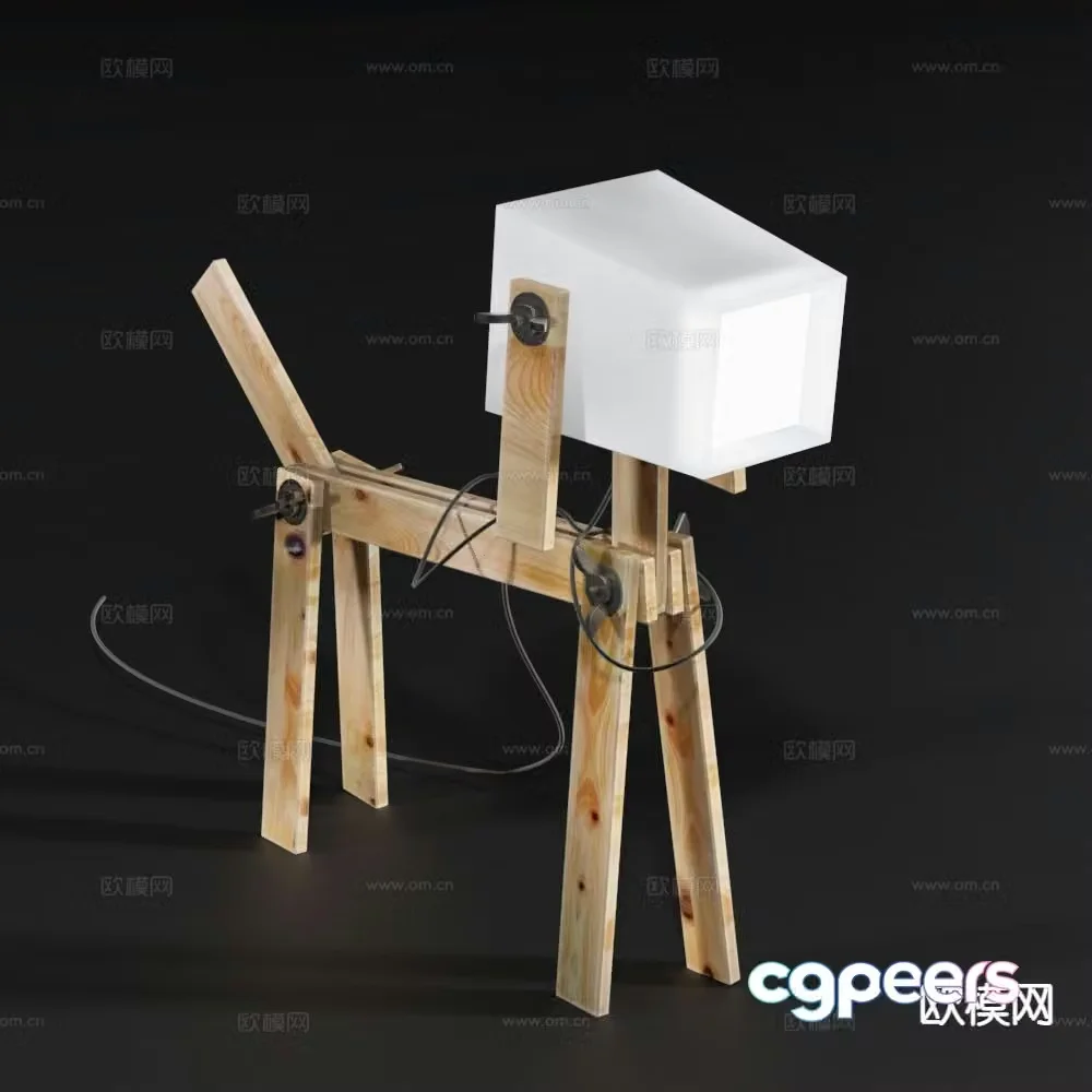 Puppy shape lamp art lamp animal shape lamp 3d model