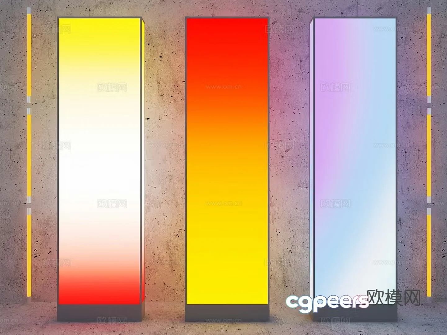 Decorative light Gradient light box Kabuki light box Fantasy light box Colorful light box Acrylic light box 3D model