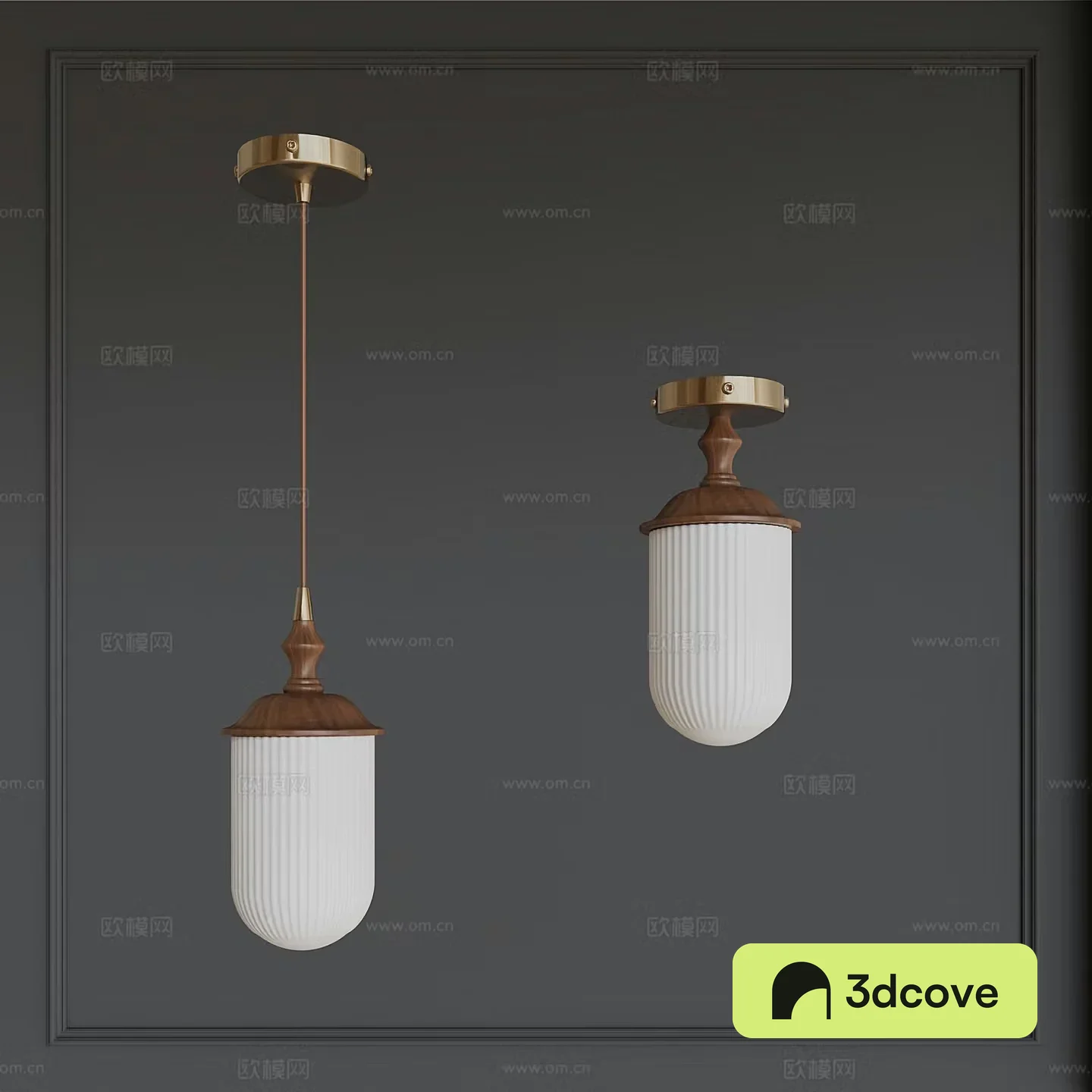 Walnut medieval vintage chandelier