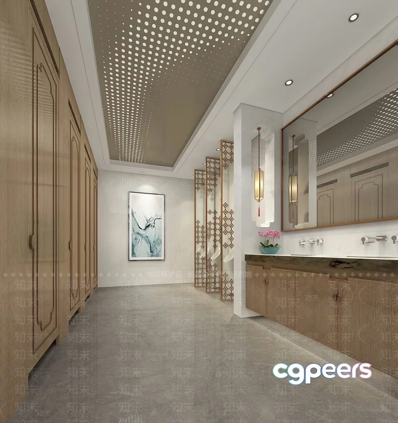 A Modern Bathroom 3D Model – 17893 – VRAY Render