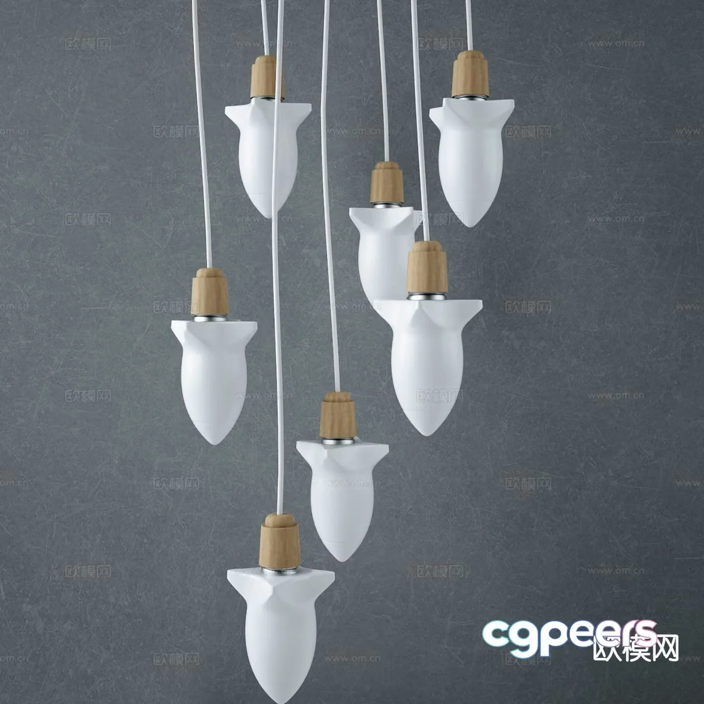 Bedside small chandelier 3d model