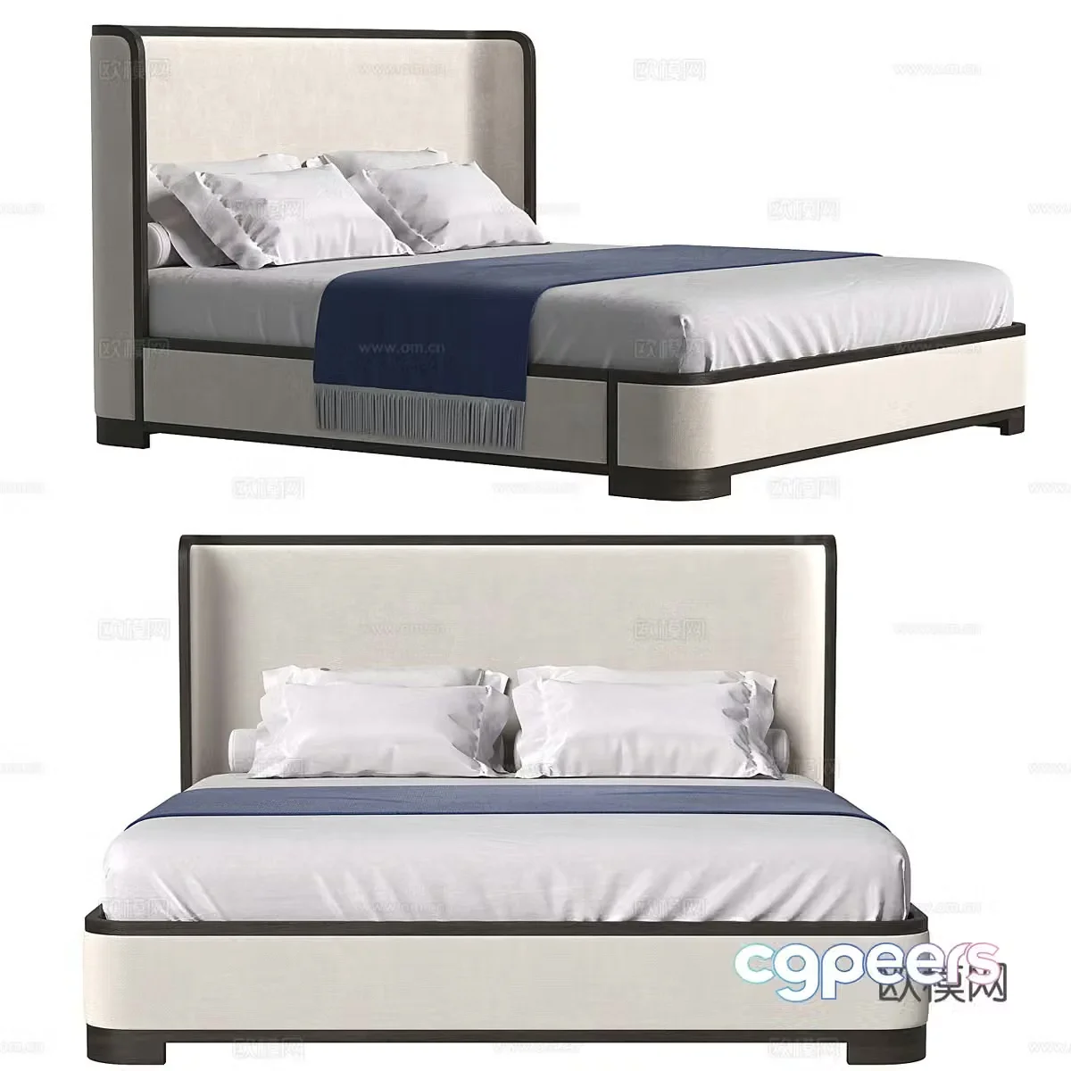 Double bed 3d model