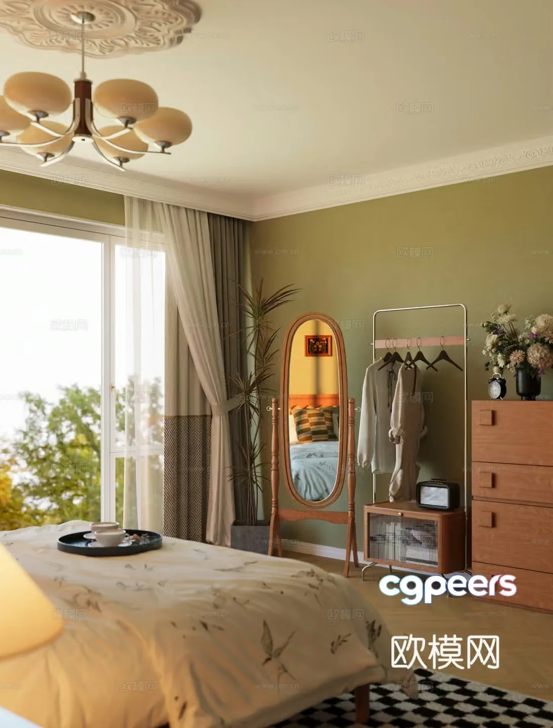 Modern bedroom 3d model