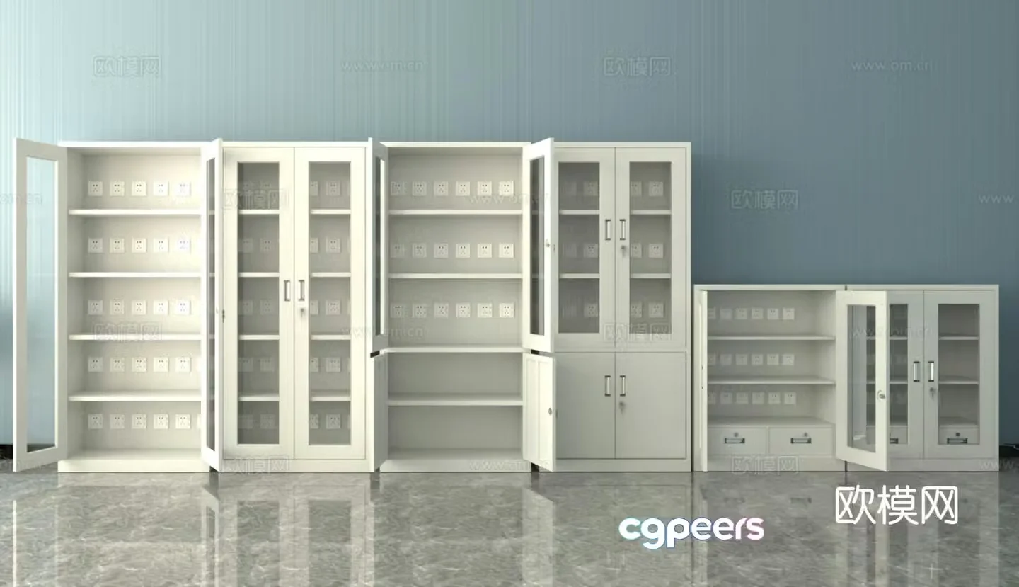 Display cabinet filing cabinet charging cabinet 3d model