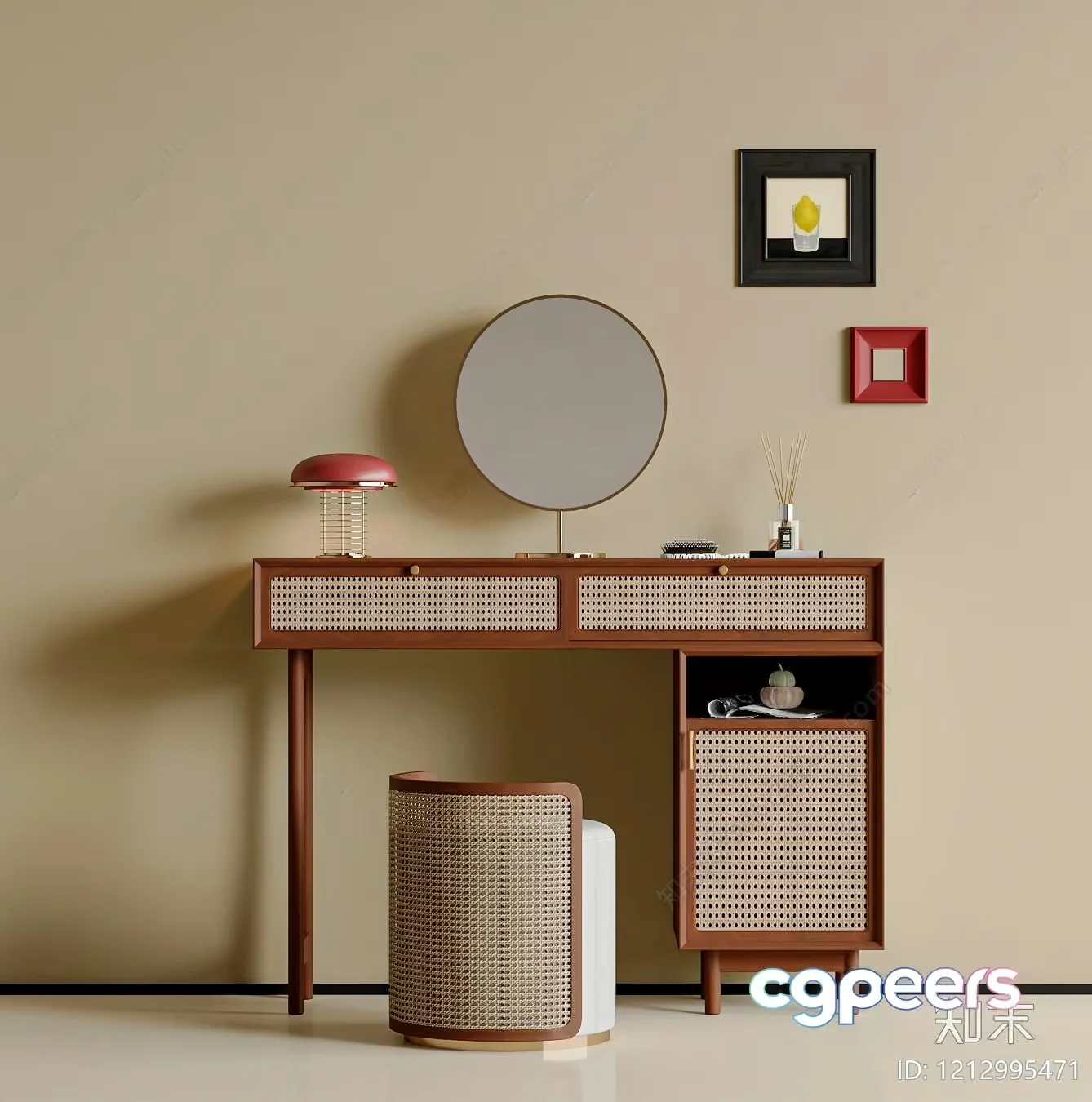 Modern Vanity Table 3D Model – 4445 – VRAY Render
