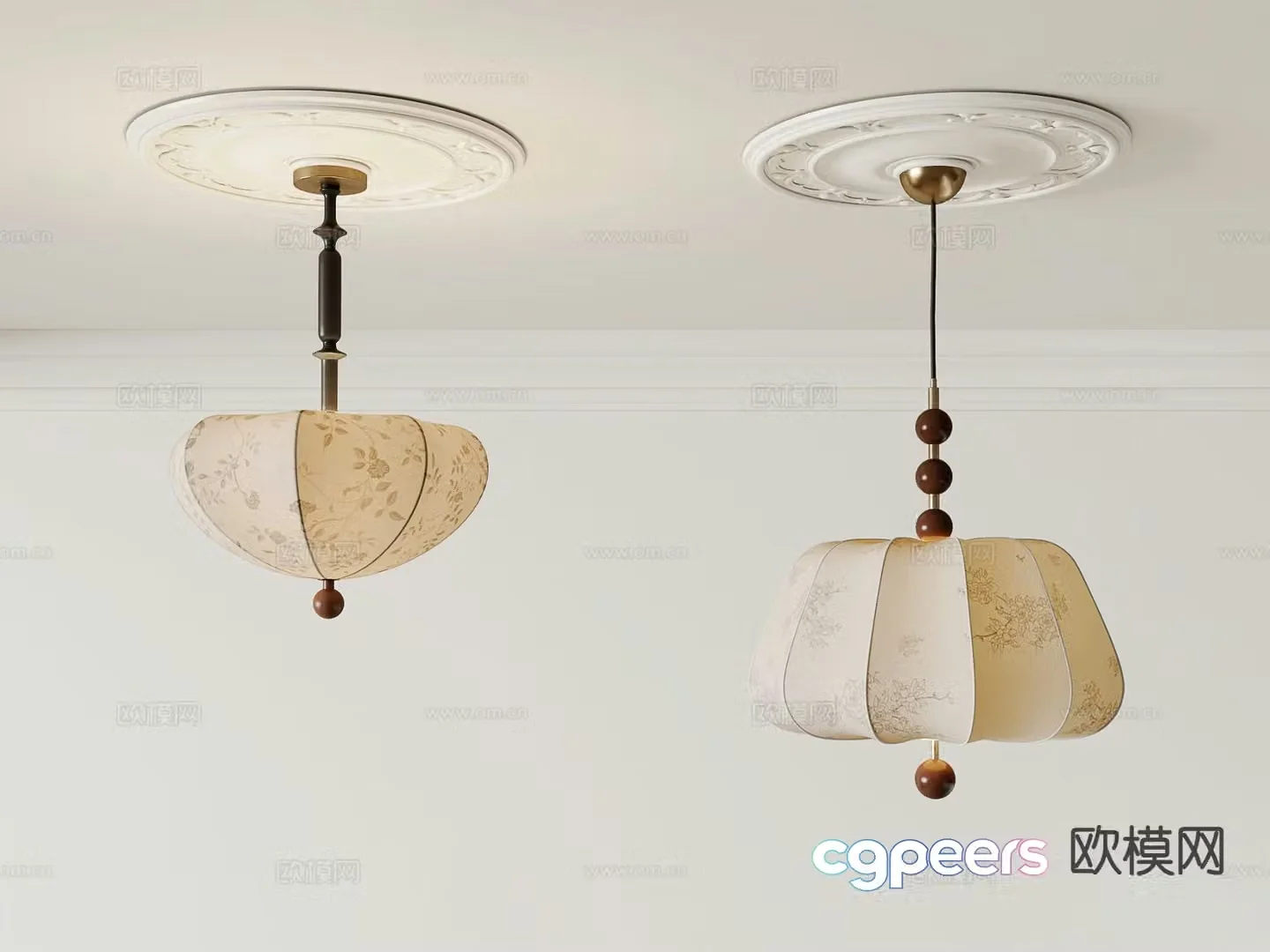 Medieval style chandelier 3d model