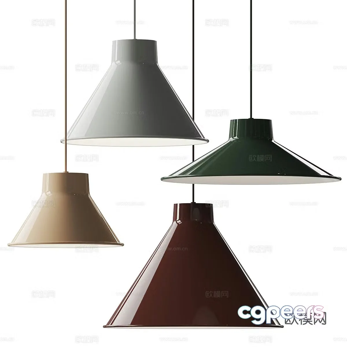 Modern Italian Muuto Top Chandelier 3D Model