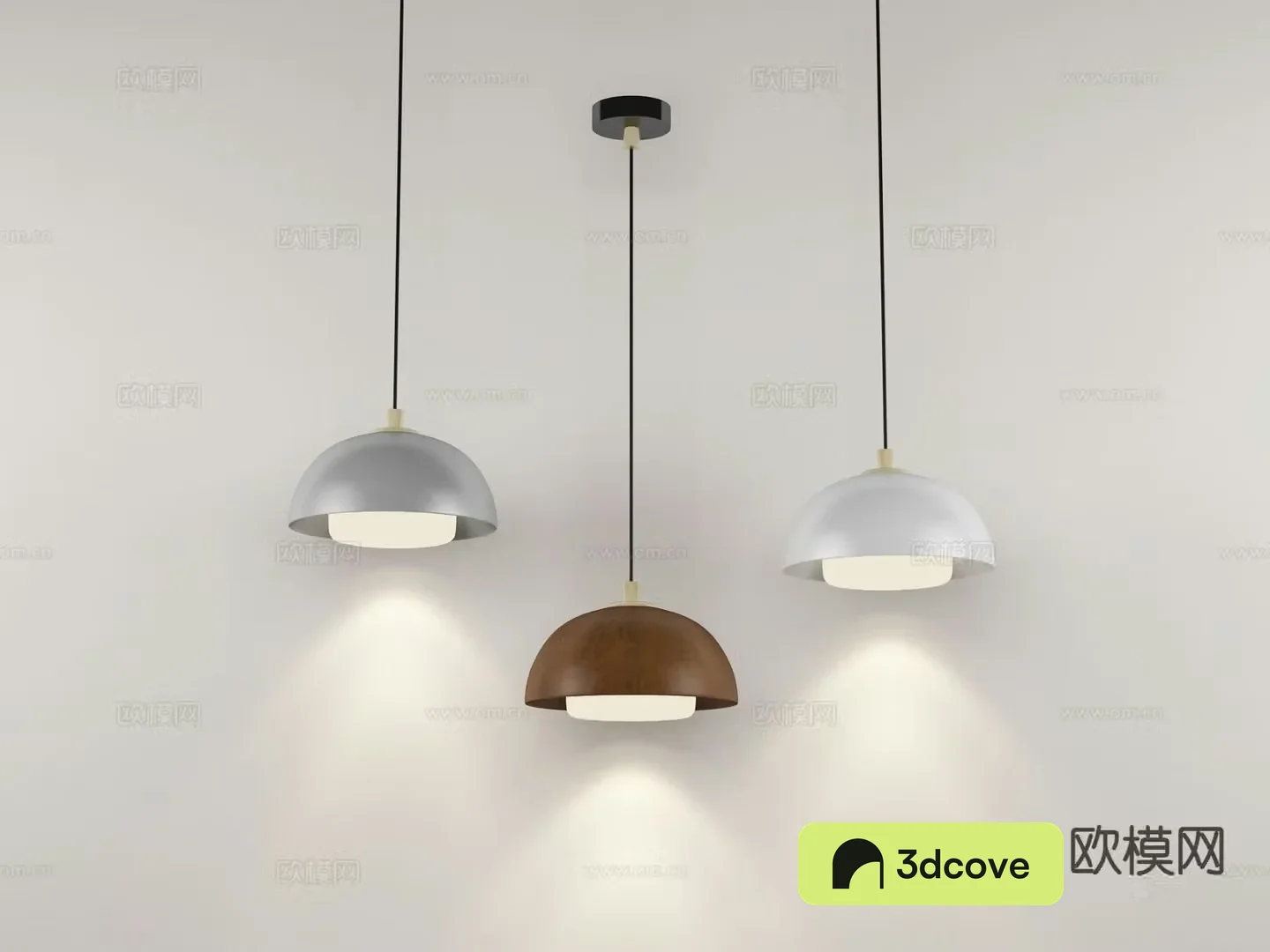 Nordic wood grain chandelier
