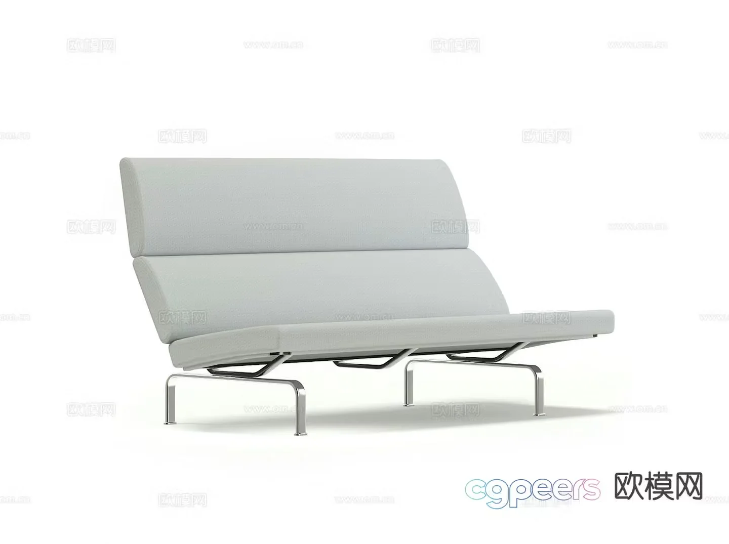 Office sofa double sofa 3d model