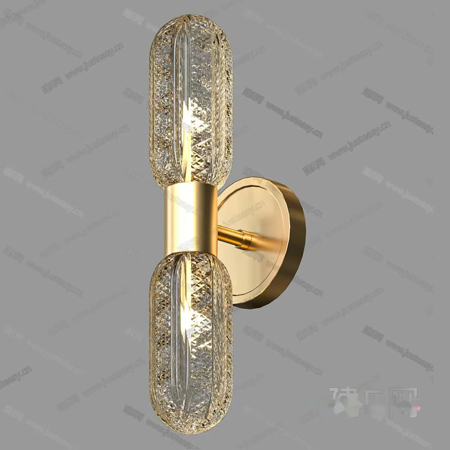 Gold Light Fixture 3D Model – 1525 – VRAY Render