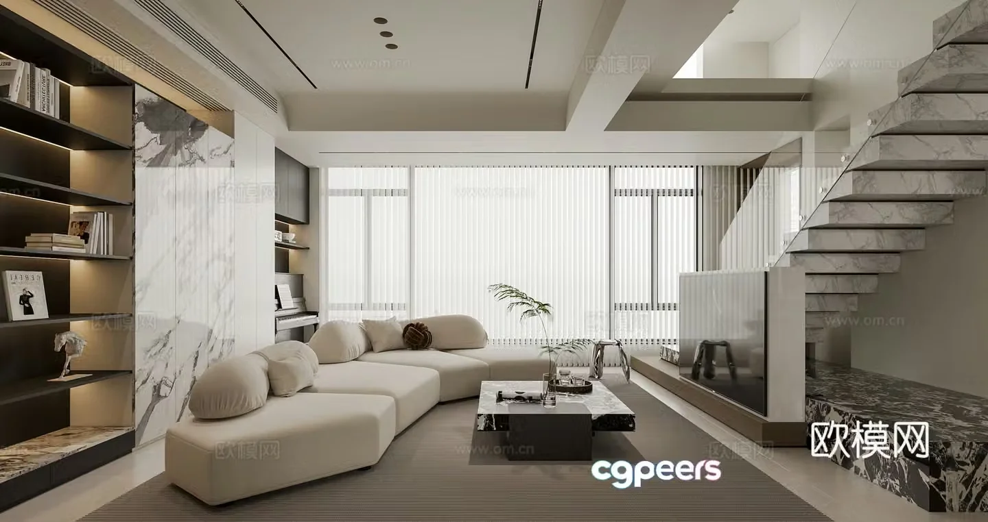 Modern living room 3d model