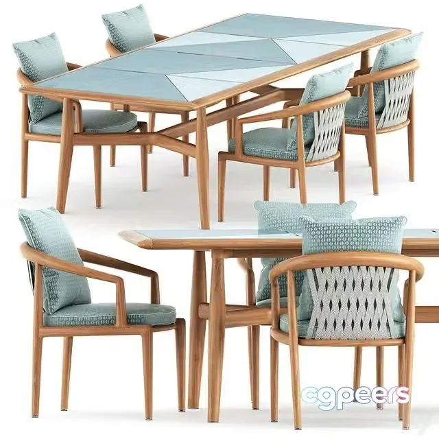 3ds Max Free – Secret garden chair and Table by Poltrona Frau