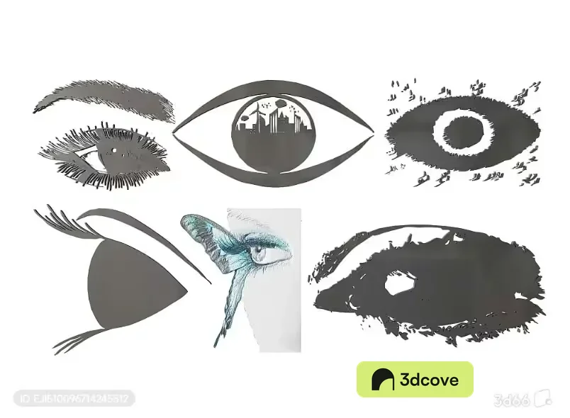 A Collection Of Various Eye Illustrations