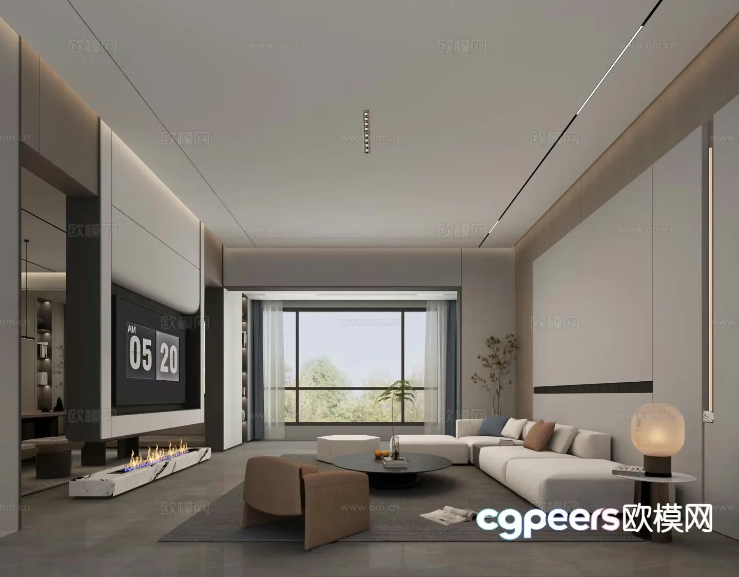 Modern living room 3d model