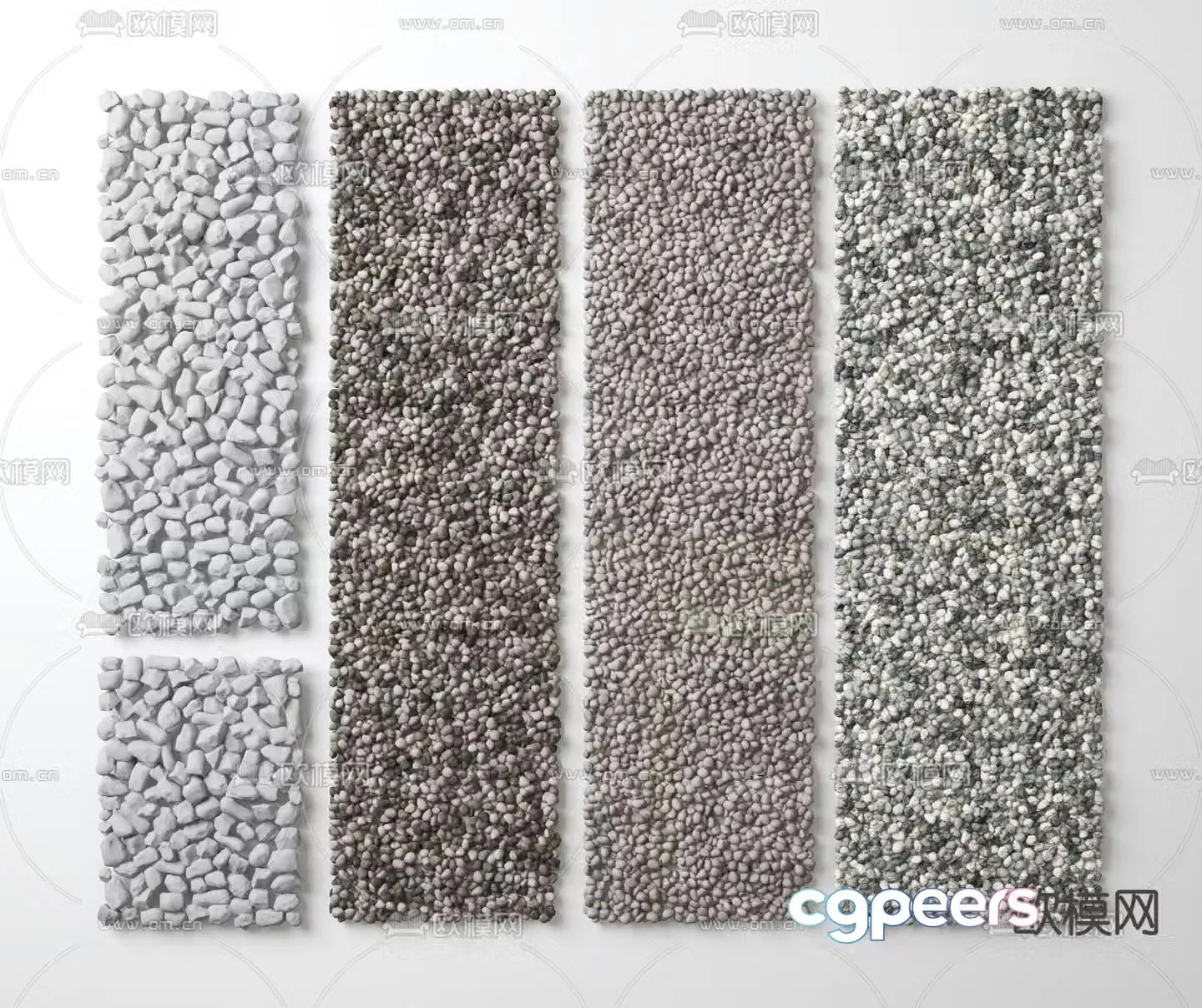 Pebbles gravel 3d model