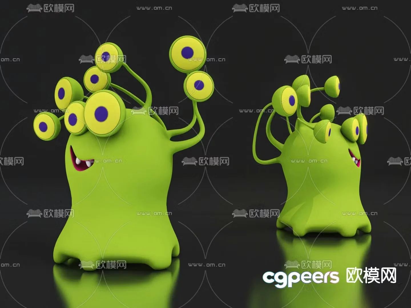 Modern alien toy doll 3d model