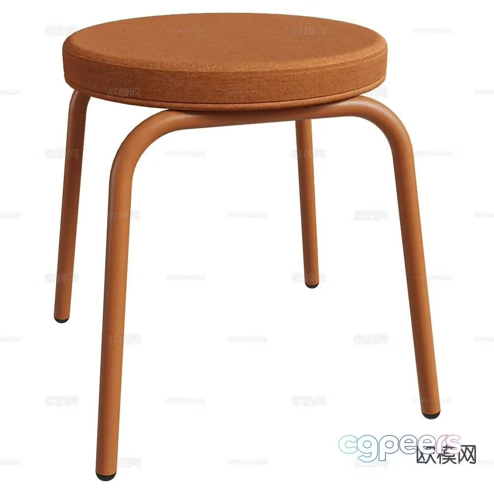TRU modern stool round stool low stool 3d model