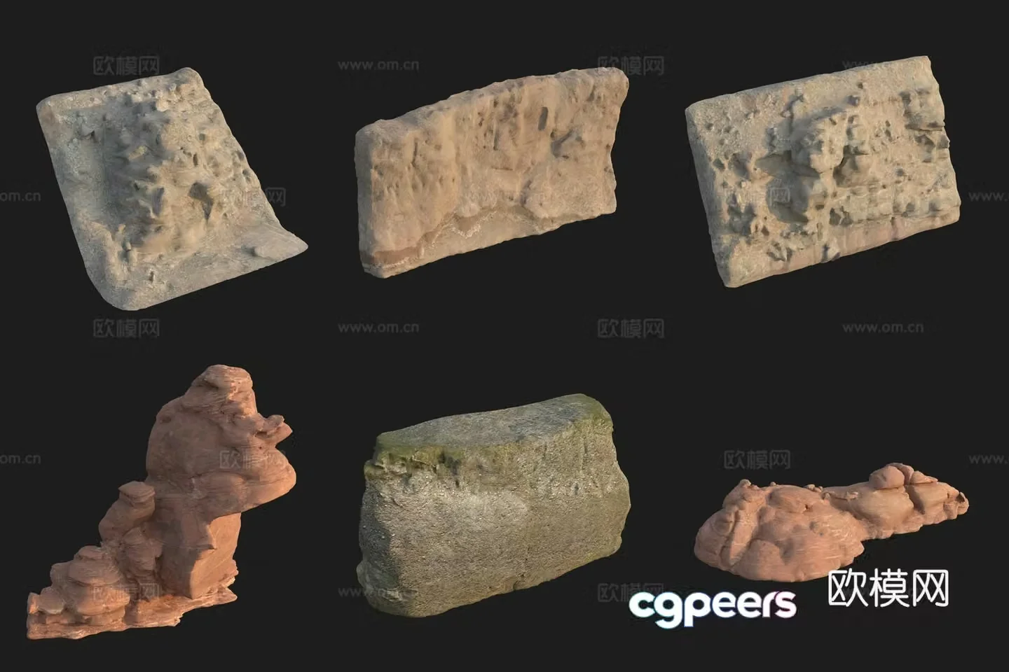 Cliff Big Stone Rock Boulder 3D Model