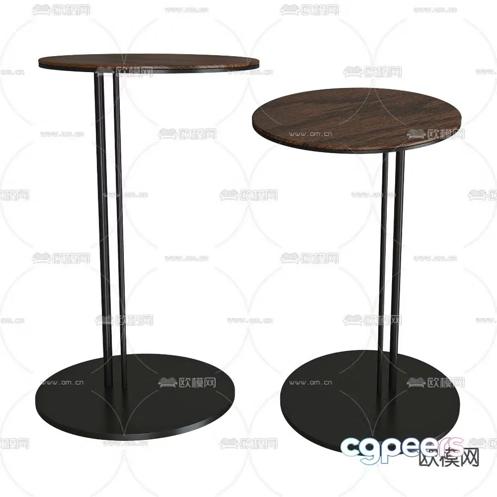 Goutte modern side table corner table round table 3d model