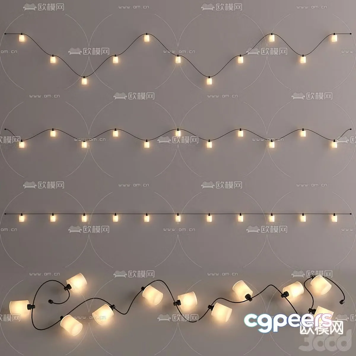 Linear Decorative Light Ambient Light 3D Model