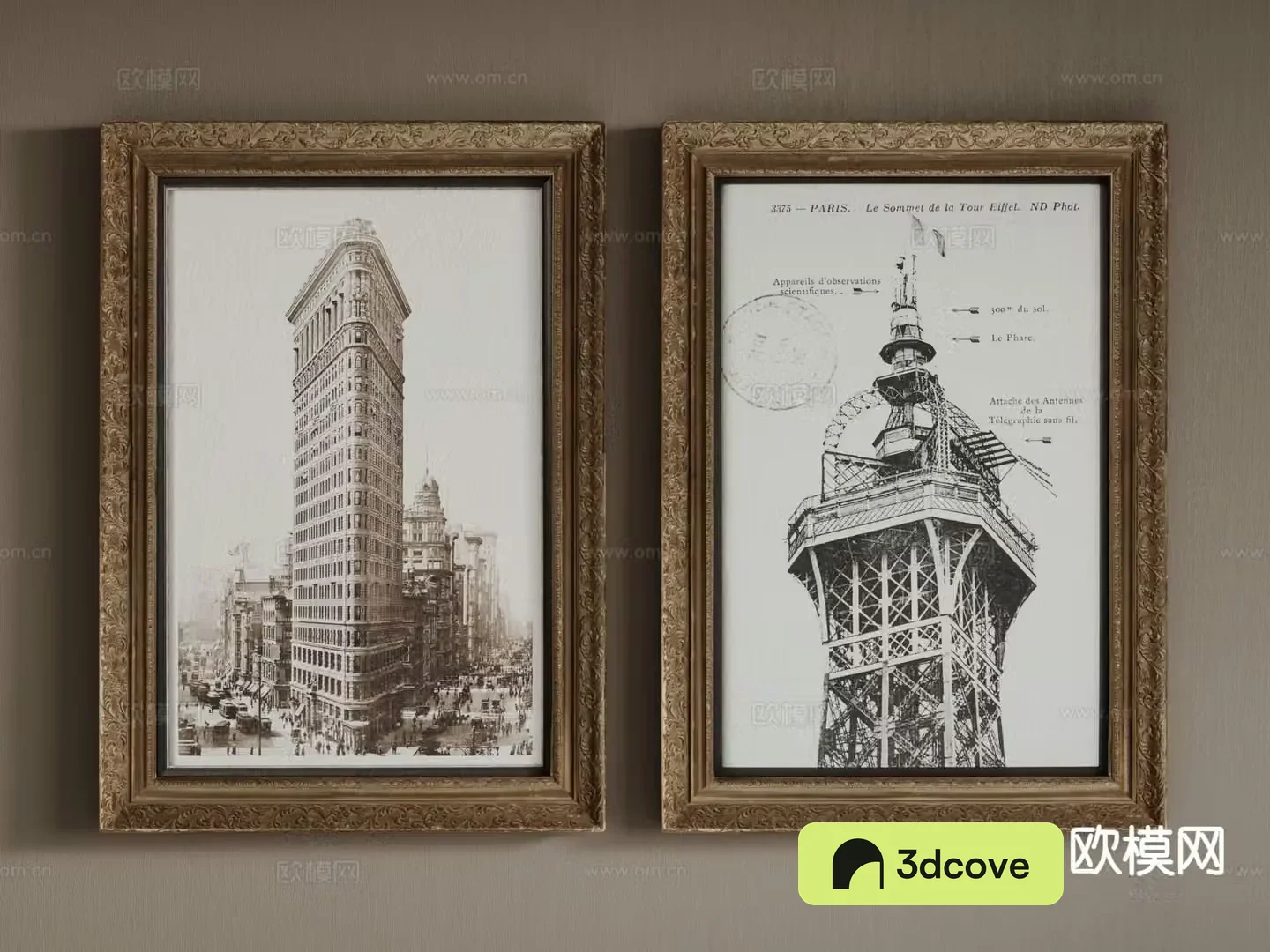 European decorative painting frame painting architectural painting hanging painting