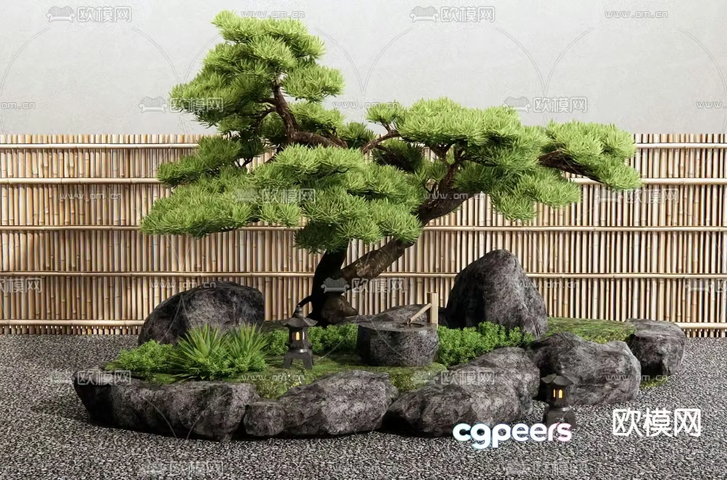 new chinese style landscaping landscaping 3d model