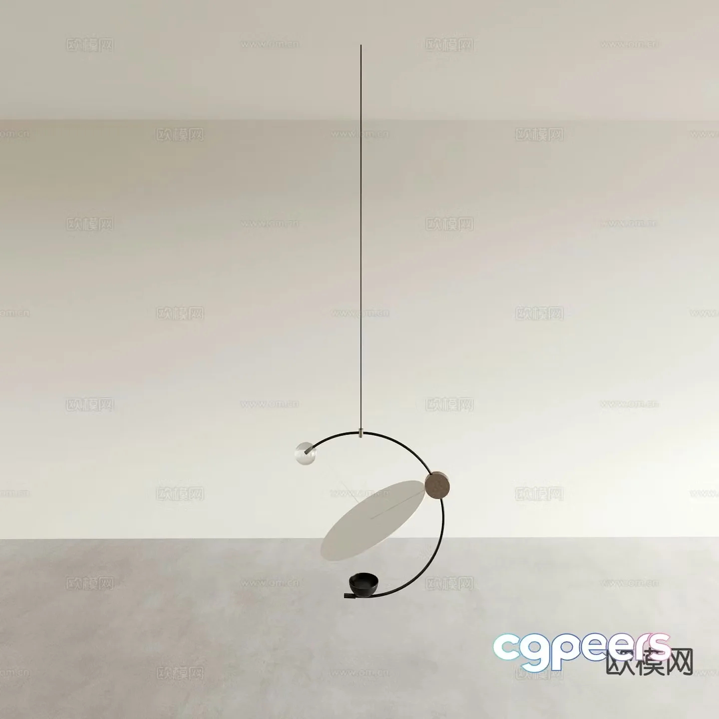 Restaurant small chandelier creative chandelier 3d model