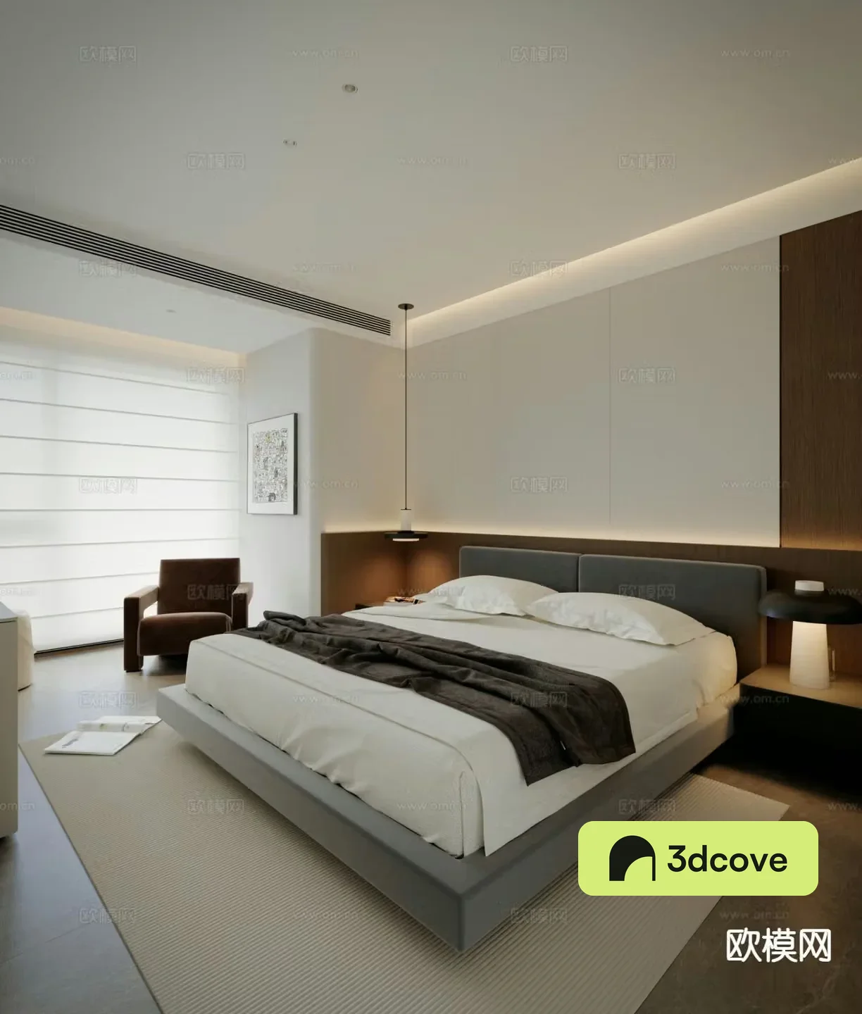 Modern double bed