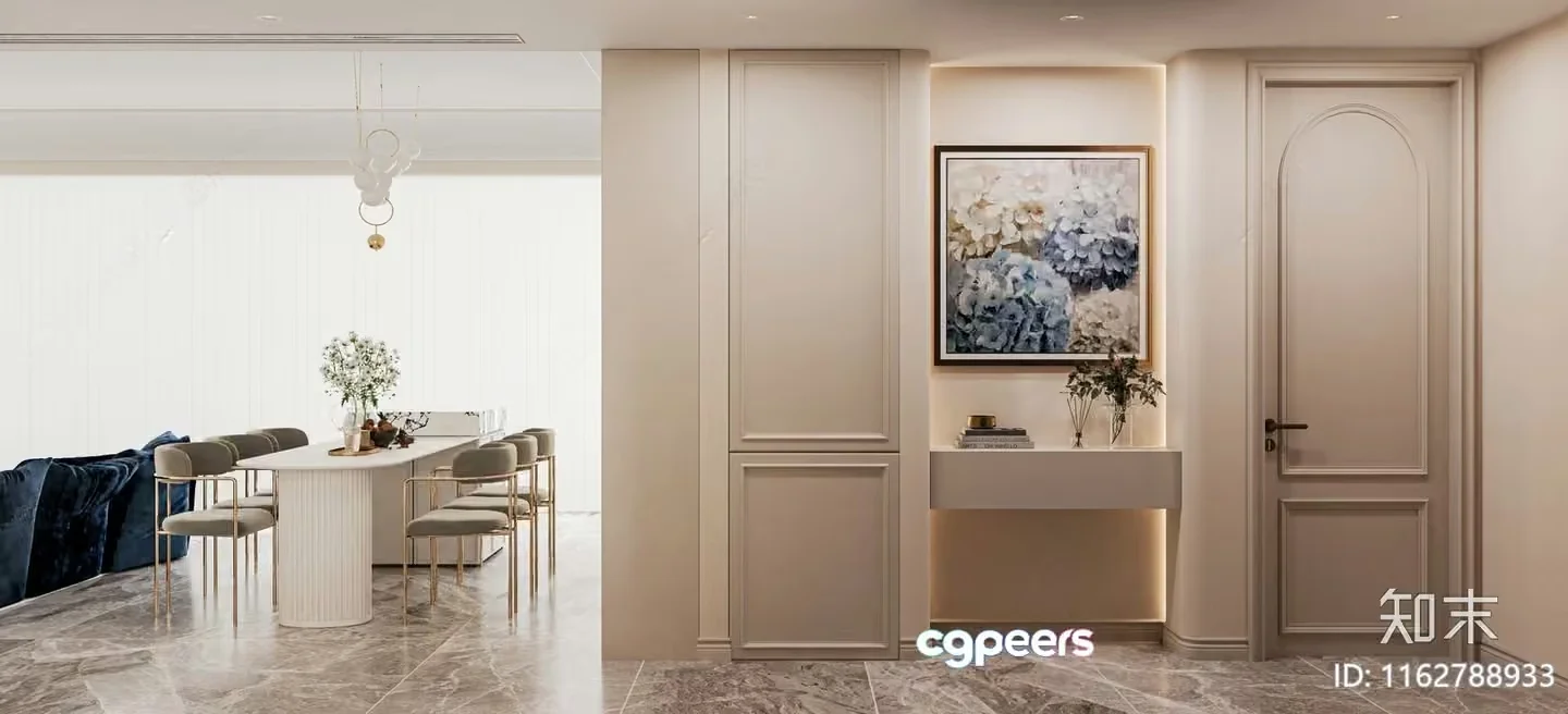 Modern Dining Room 3D Model – 15739 – VRAY Render