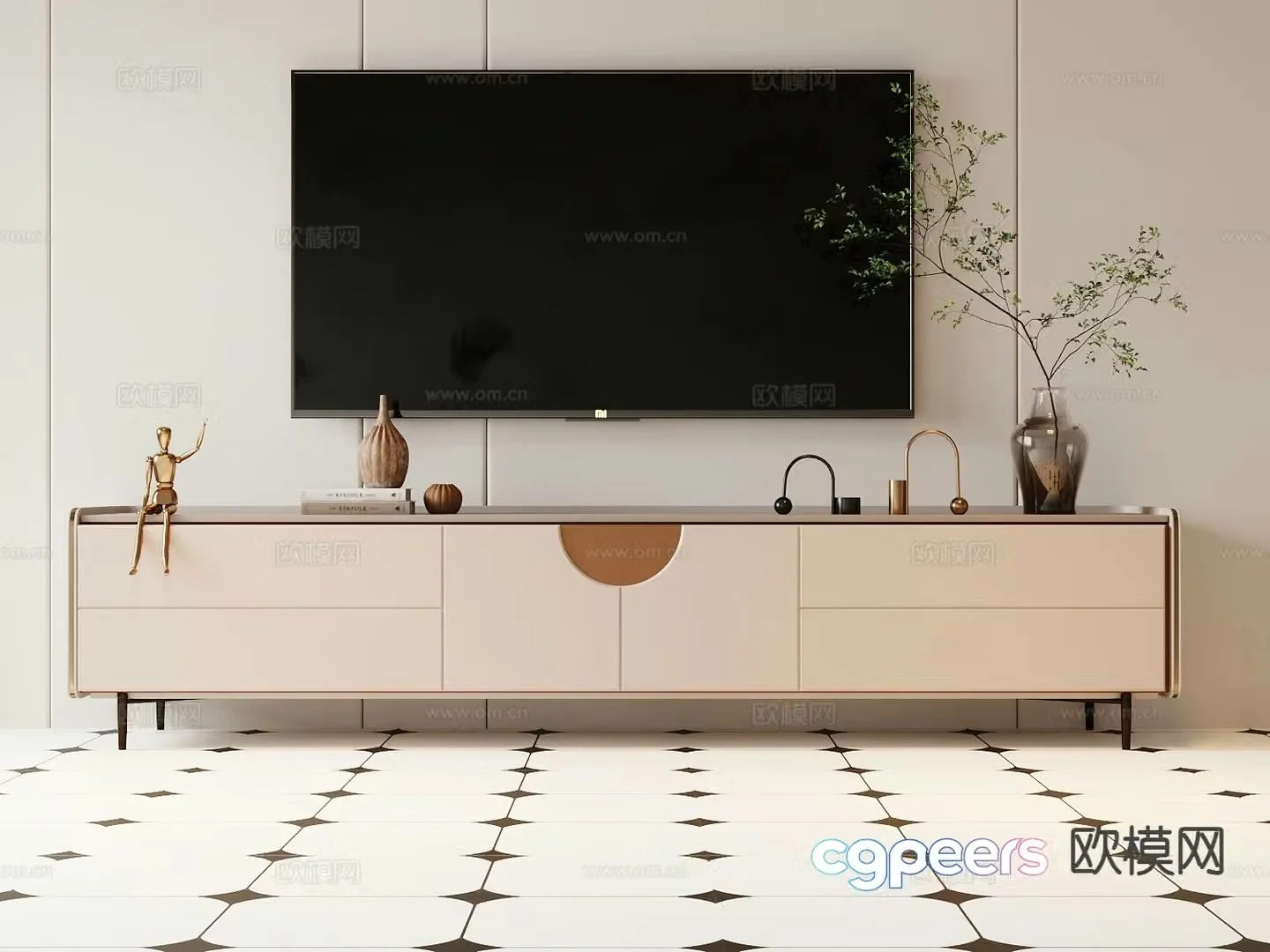 Modern TV cabinet 3d model