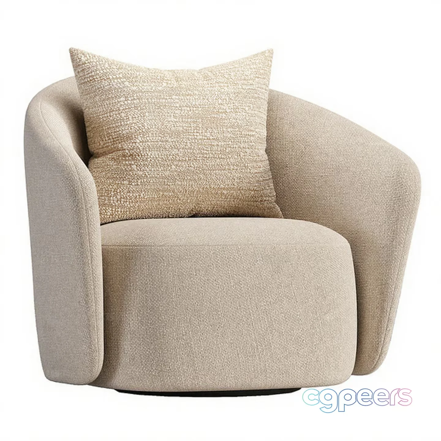 Cozy Beige Chair 3D Model – 5027 – CORONA Render