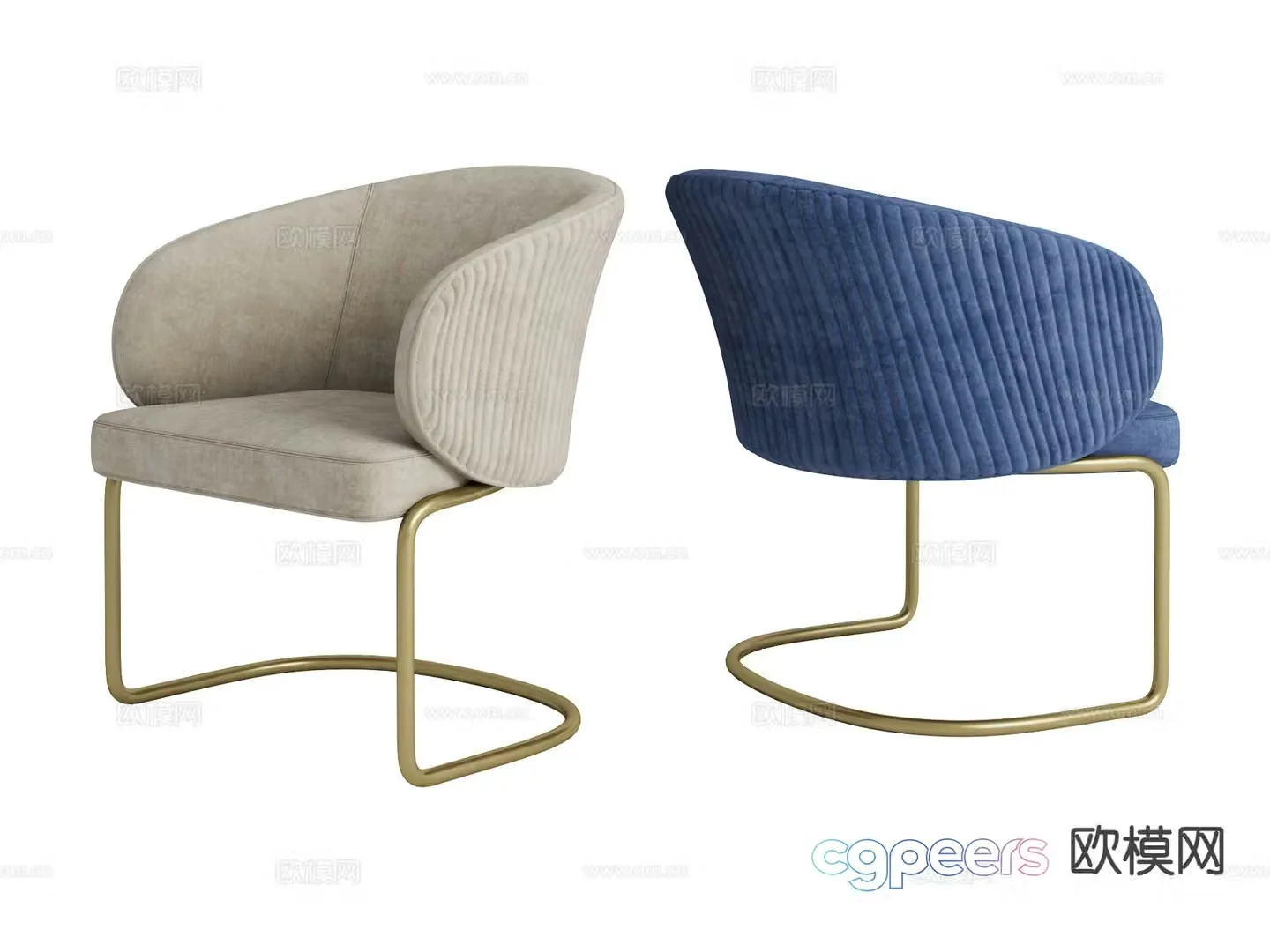 visionnaire light luxury chair armchair 3d model